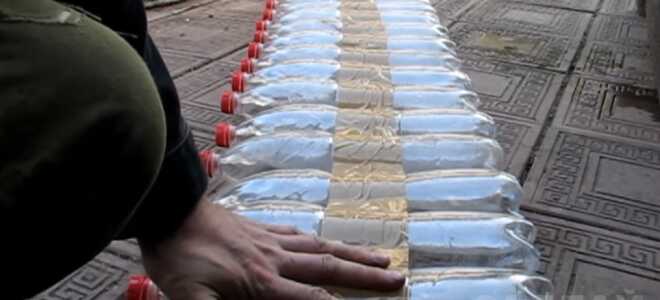 Простая тёплая грядка из пластиковых бутылок