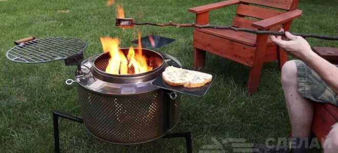 Барбекю-гриль из барабана от стиральной машины