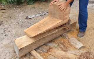 Как сделать стул-кресло из бревна