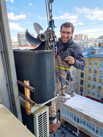 Ремонт кондиционера на высоте